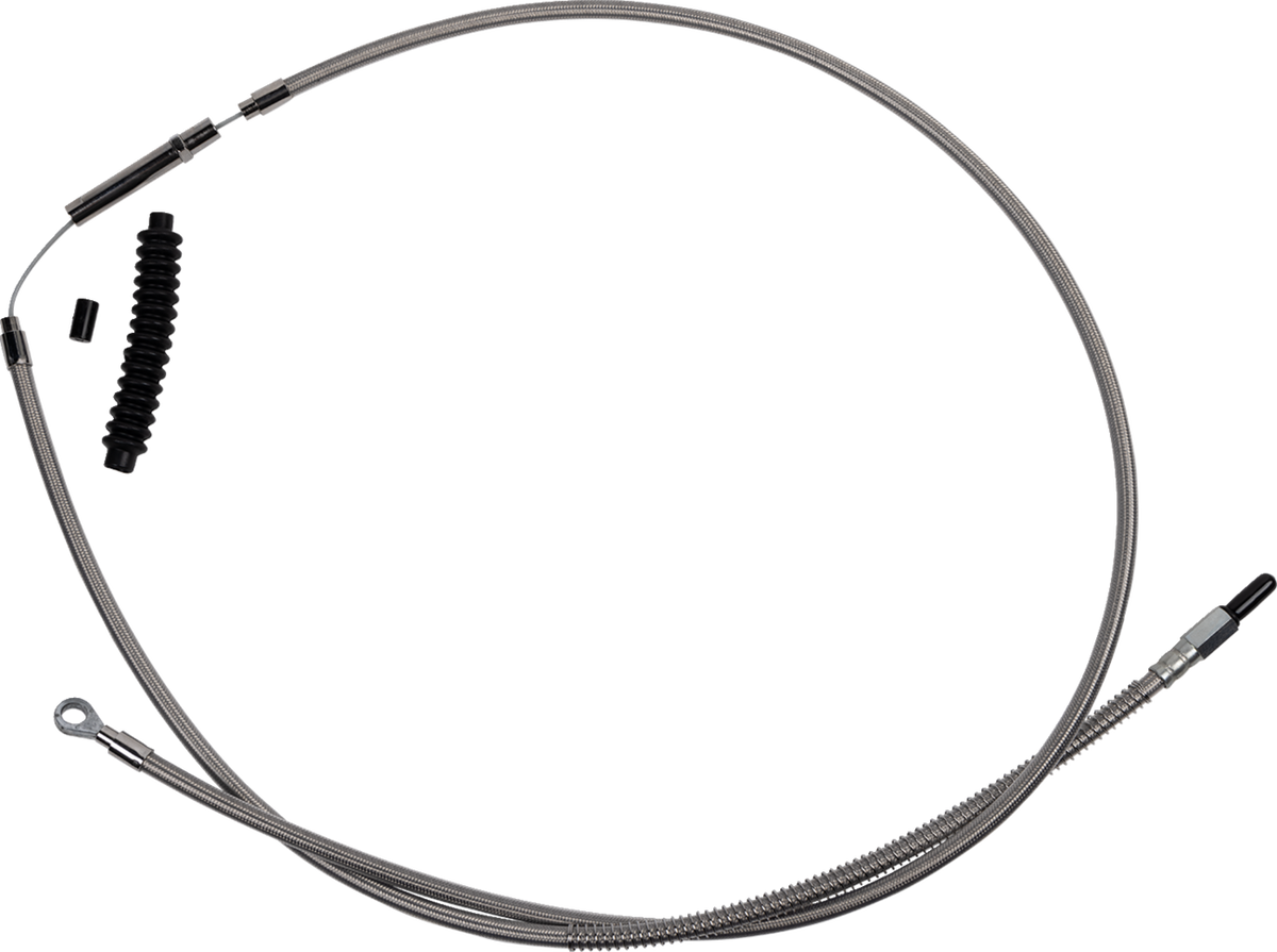 Barnett High-Efficiency Stainless Steel Clutch Cable For Harley-Davidson - +10" - '18-'23 Softail