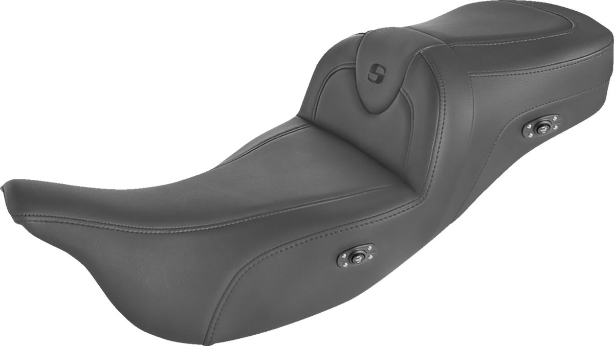 Saddlemen Heated RoadSofa™ Seat - Without Backrest - Black W/ Black Stitching - FL '09-'24