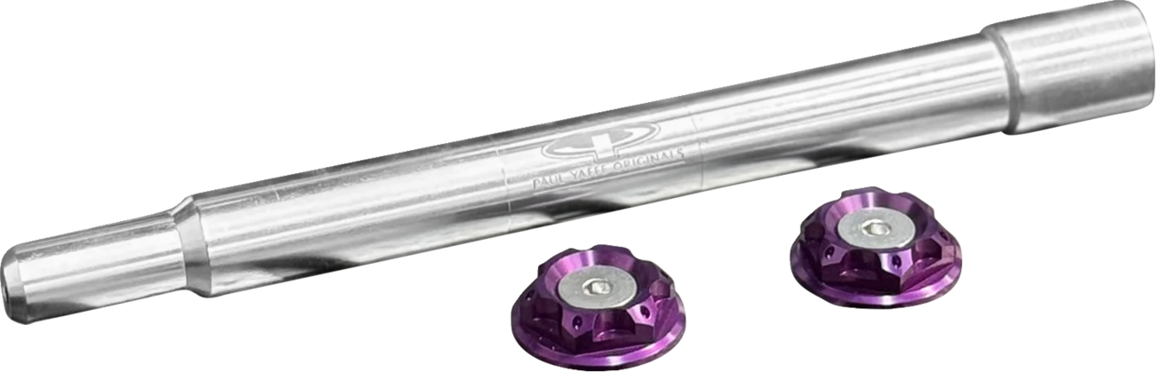Paul Yaffe Bagger Nation Y-Axle With Turret Style Axle Cover Kit - Custom - Front - Purple - 1"