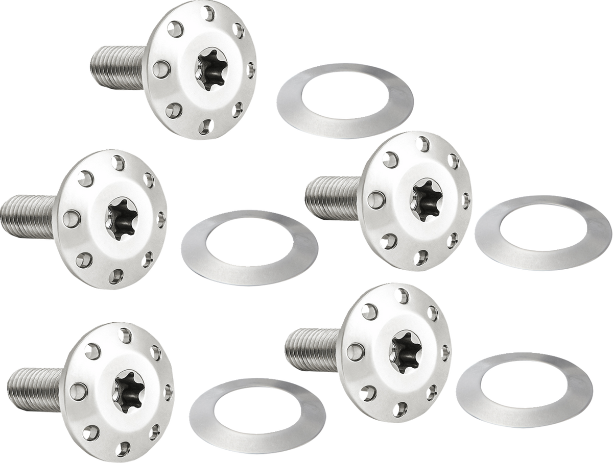 Arlen NESS Bolt Kit - Holeshot/Front/Floating/Brake Rotor - Spoke Mount - Polished - 5 Pack