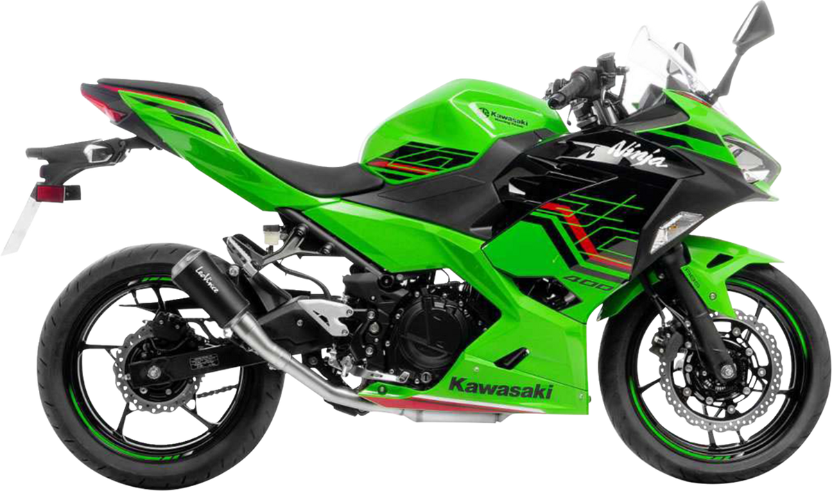 LeoVince LV-10 Slip-On Muffler - Black Stainless Steel - Ninja 400