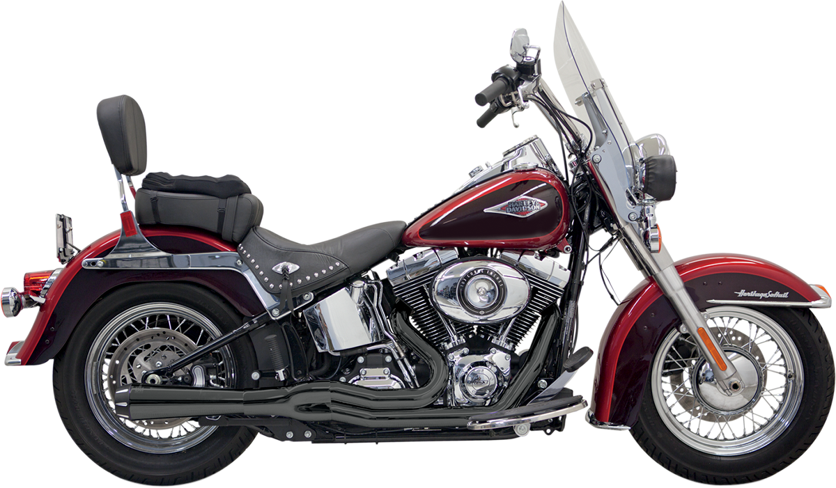 Bassani Xhaust Mega Power Exhaust - Black - Short - FXS/FLS