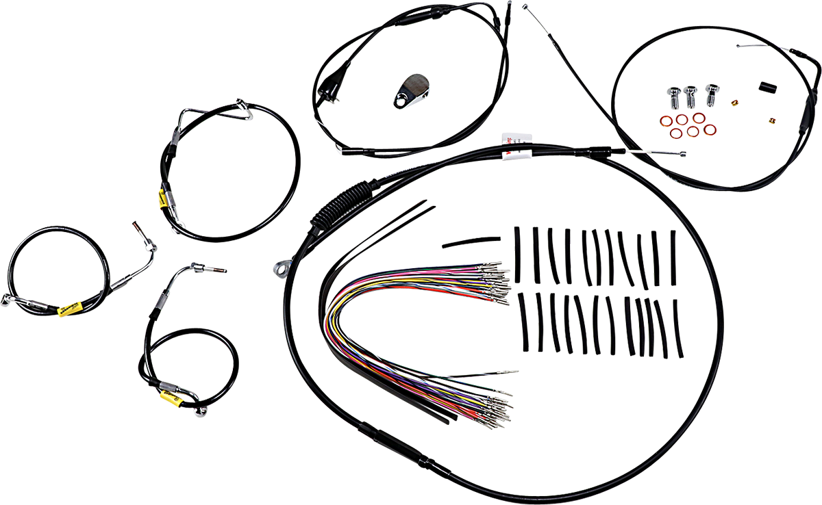 Burly Brand Control Kit For Early Touring Bikes With Bagger Bar Handlebars - 13" - Cruise - Black