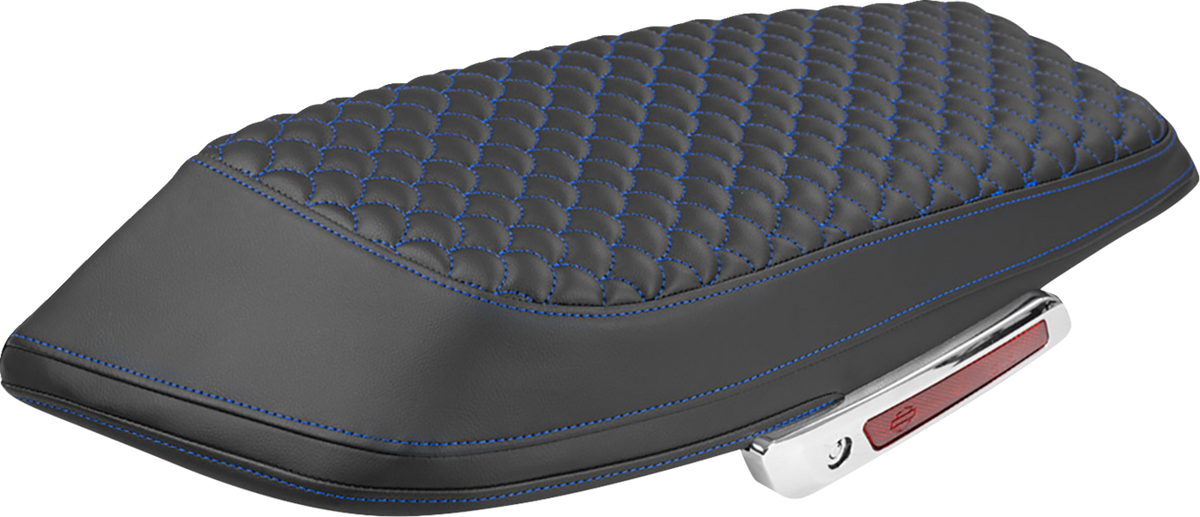Saddlemen Saddlebag Lid Covers - Dragon Scale - Blue Stitch - FLH/FLT '23-'25