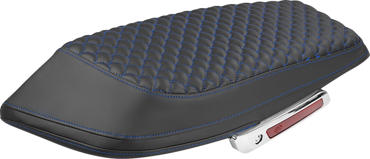 Saddlemen Saddlebag Lid Covers - Dragon Scale - Blue Stitch - FLH/FLT '23-'25