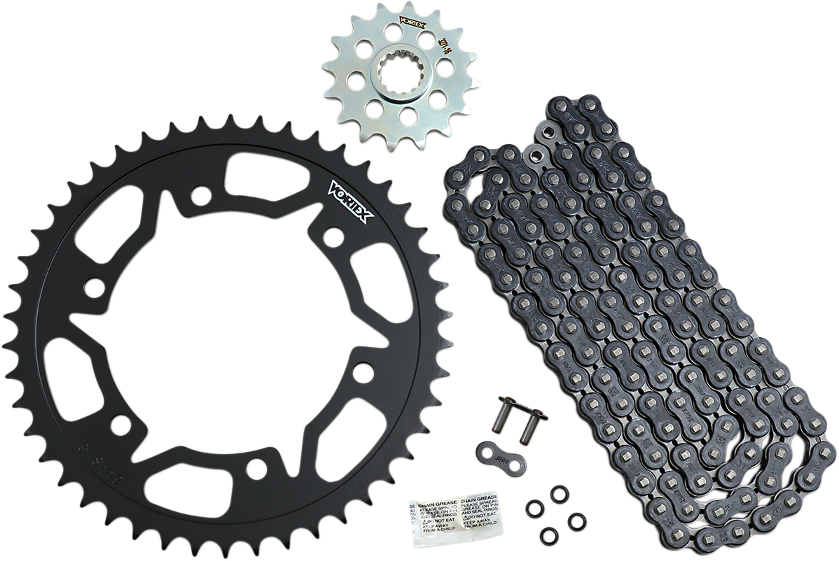 Vortex Chain And Sprocket Kit - WSS - Black - Yamaha FZ6R