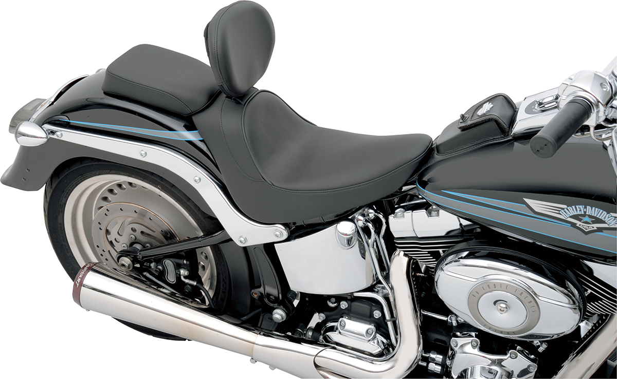 Drag Specialties Seats Solo Seat - Smooth - Driver Backrest - FL/FX '06-'17