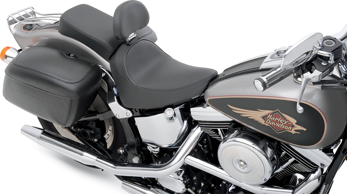 Drag Specialties Seats Solo Seat - Smooth - Driver Backrest - FXST/FLST '84-'99