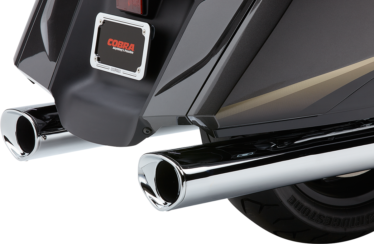 Cobra Slip-On Mufflers - Tri-Flo - Chrome - GL1800/F6B