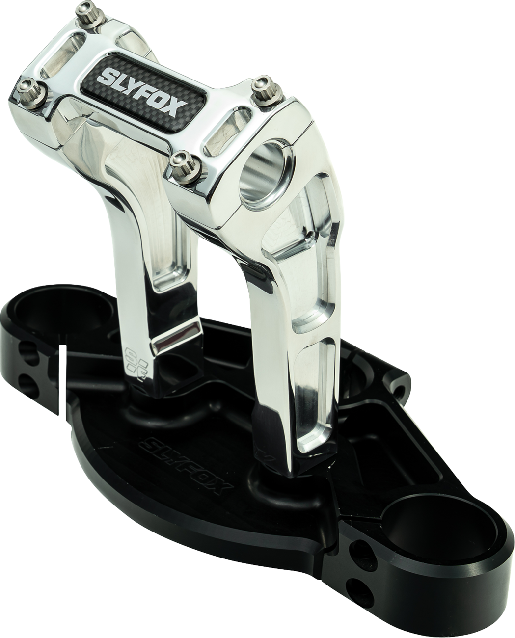 Slyfox Handlebar Riser Kit - Pullback - 1-1/8" Clamping - 6" Rise - Raw