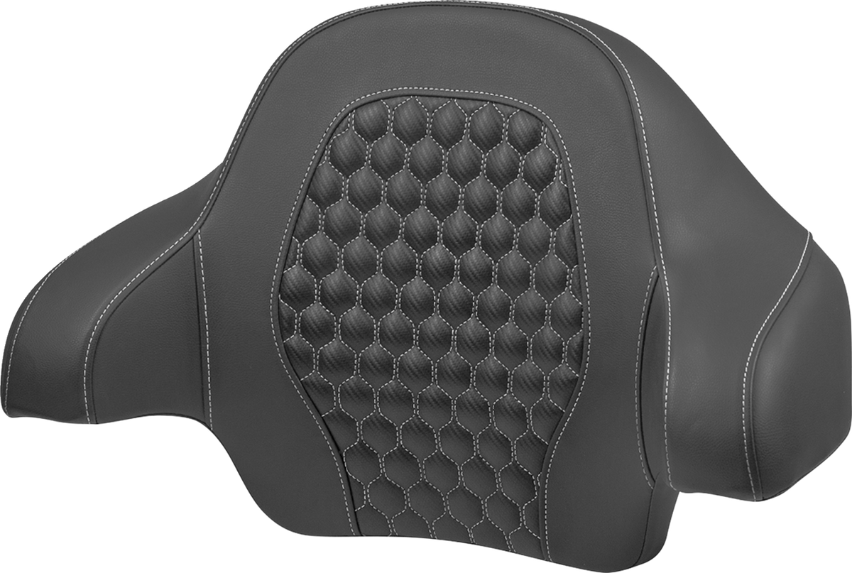 Saddlemen Tour Pack Backrest Pad - Honeycomb - Silver Stitching - FLH/FLT '14-'24
