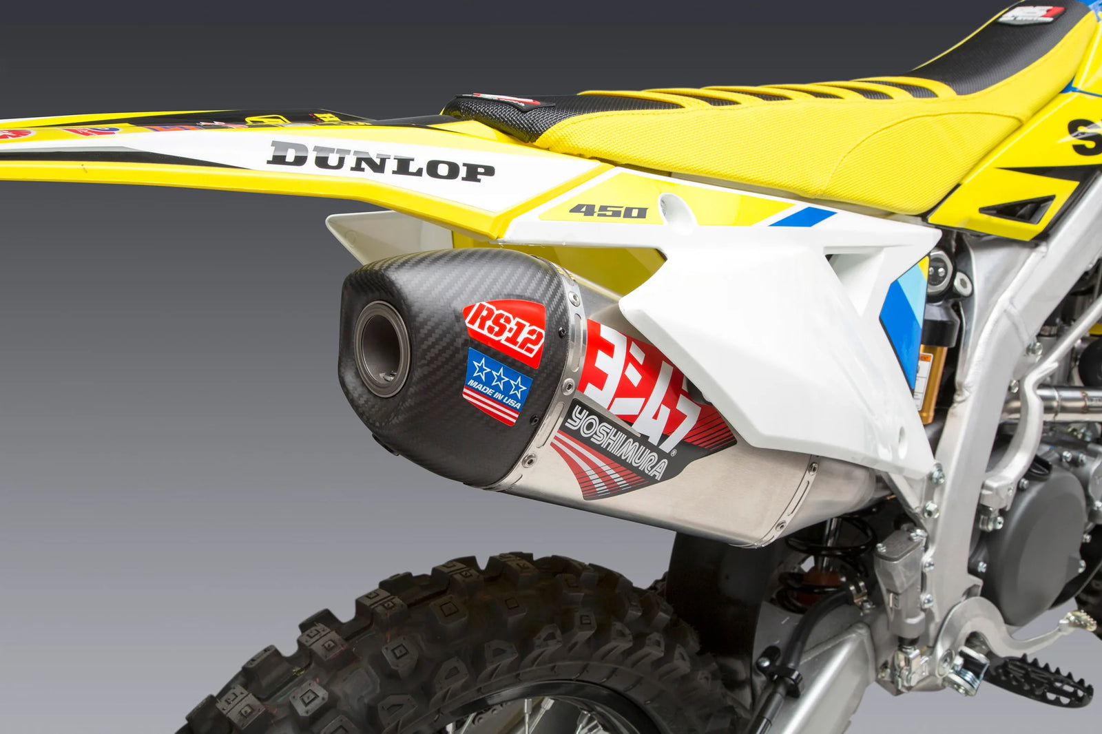 Yoshimura RM-Z450 18-26 RS-12 Stainless Full Exhaust, W/ Aluminum Muffler