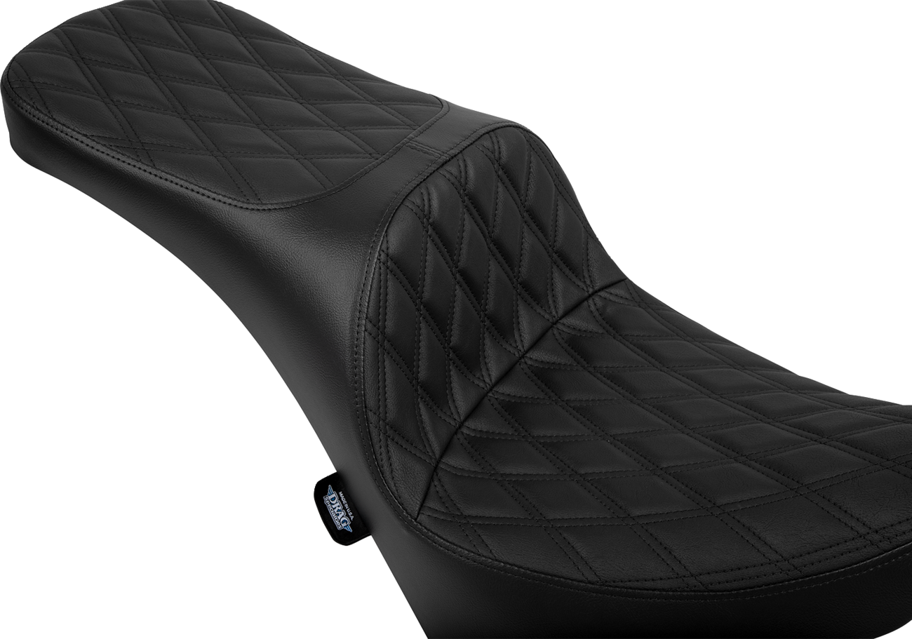Drag Specialties Seats Freedom Seat - Vinyl - Double Diamond Black Stitch - FL/FX '18-'25