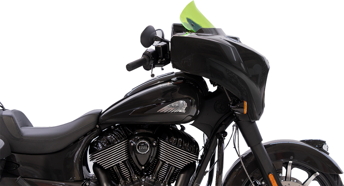 Klock Werks Ice Flare® Windshield - 10" - Green Ice - '14-'26 Indian