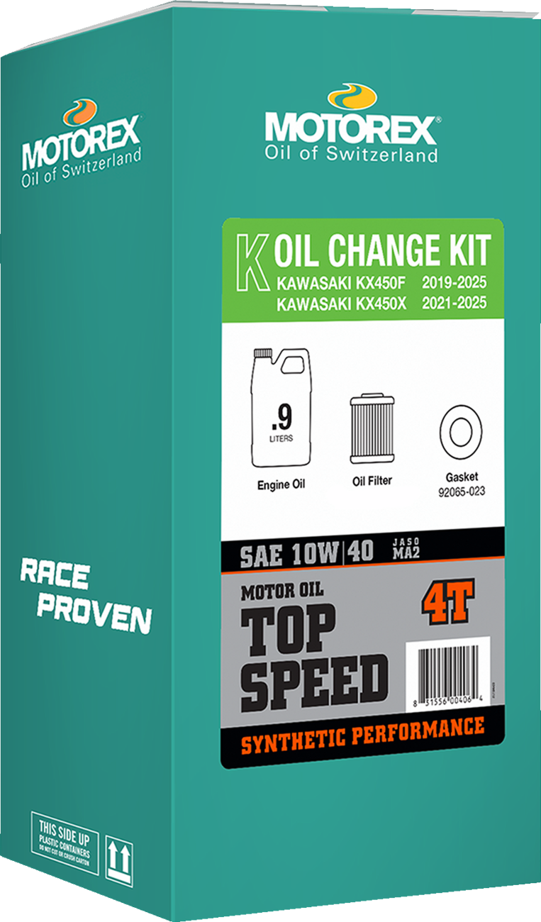 Motorex Oil Change Kit - Kawasaki KX 450 - 10w-40
