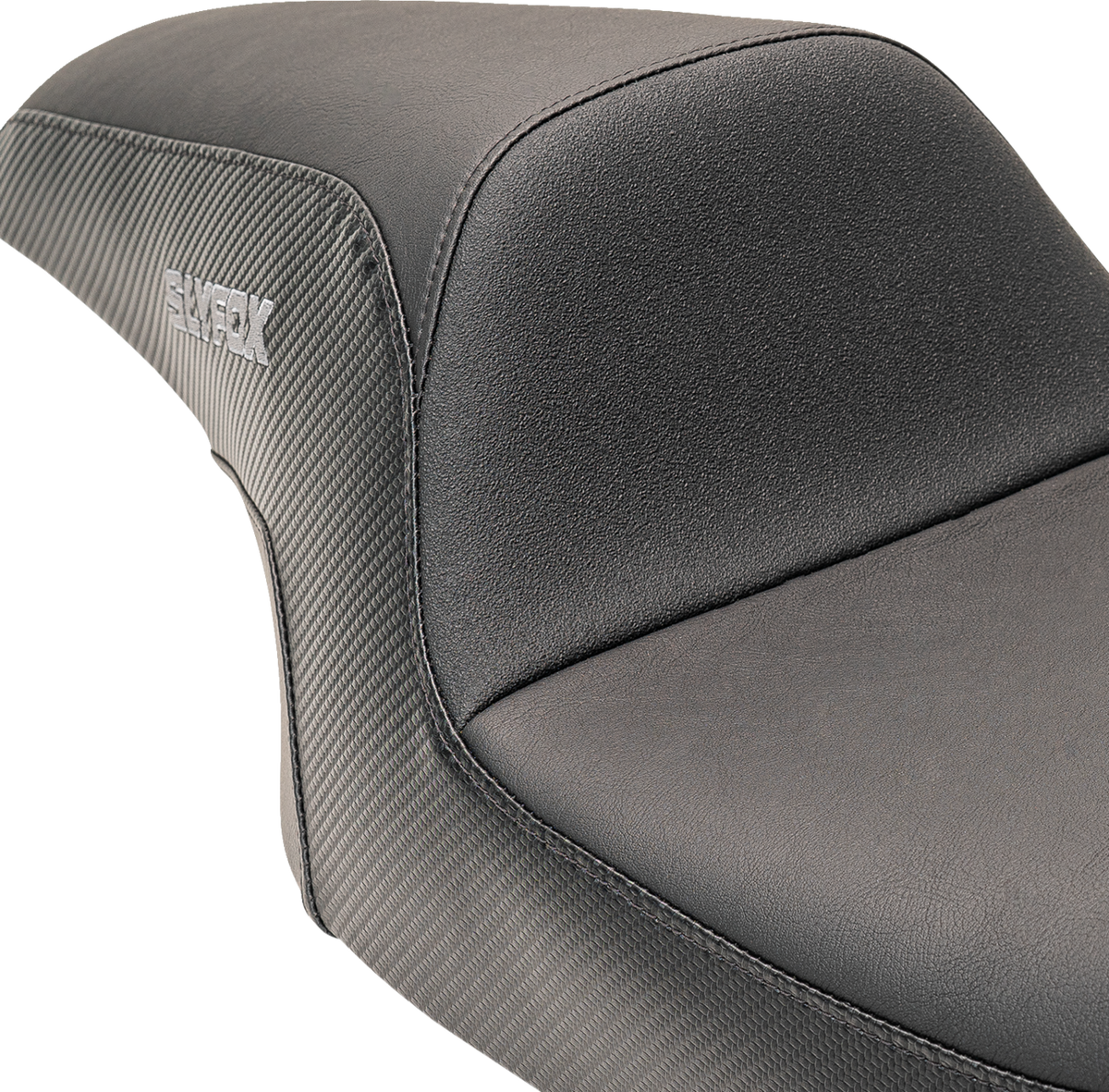 Slyfox Drifter Seat - Gray Logo - Smooth Vinyl - Carbon Fiber - FL '08-'23