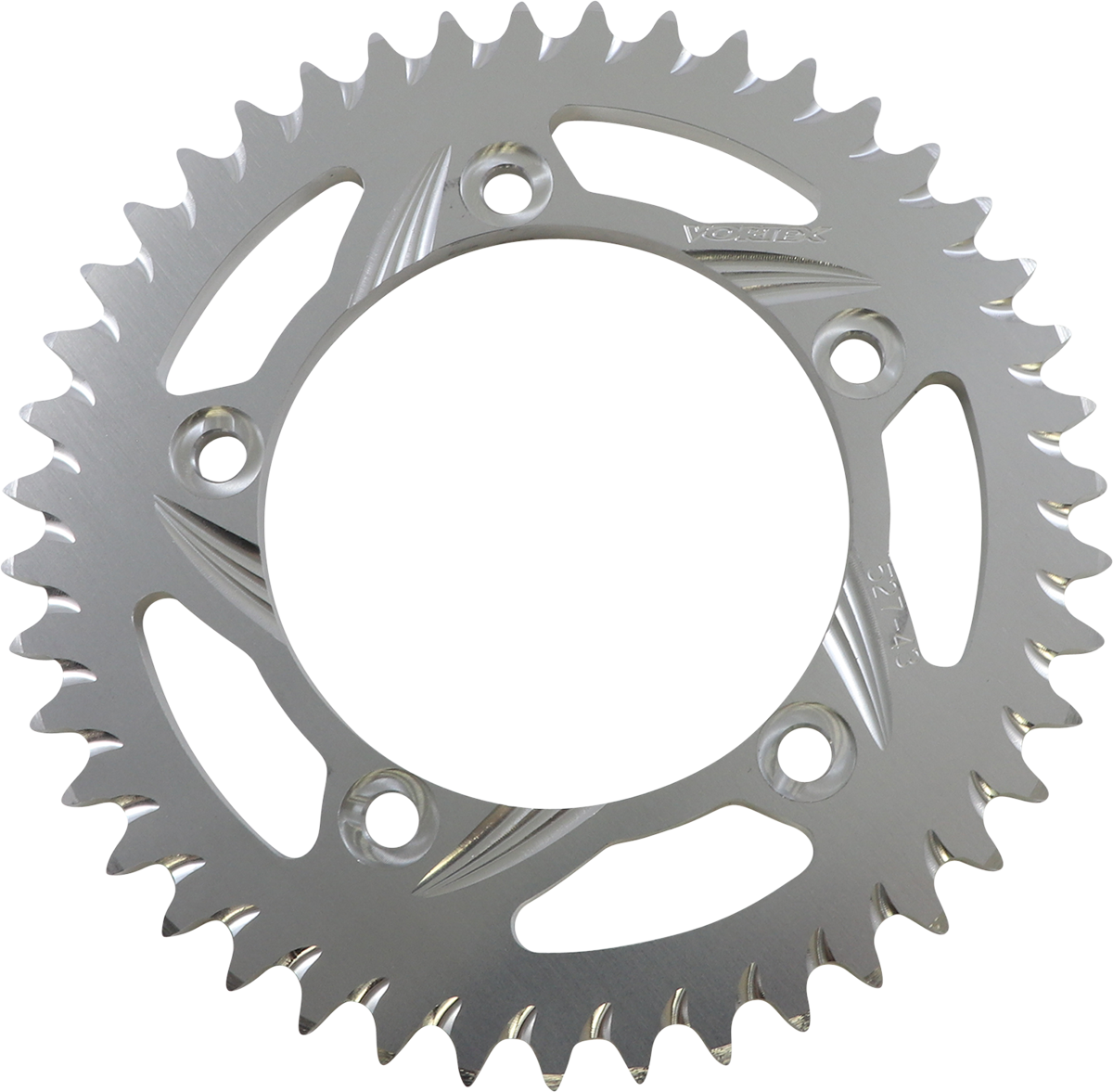 Vortex Rear Sprocket - Aluminum - 43 Tooth - Silver - Suzuki/Triumph