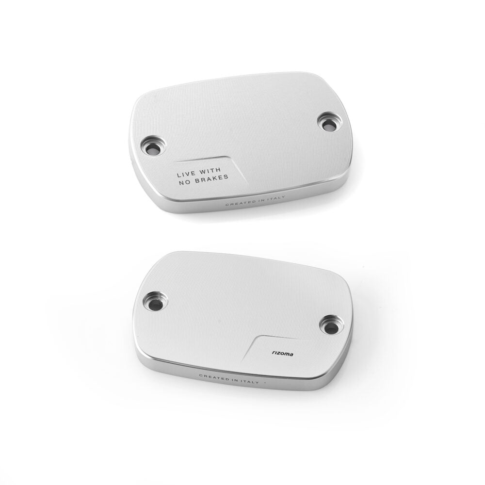 Rizoma Front/Rear Brake Fluid Reservoir Caps - Silver