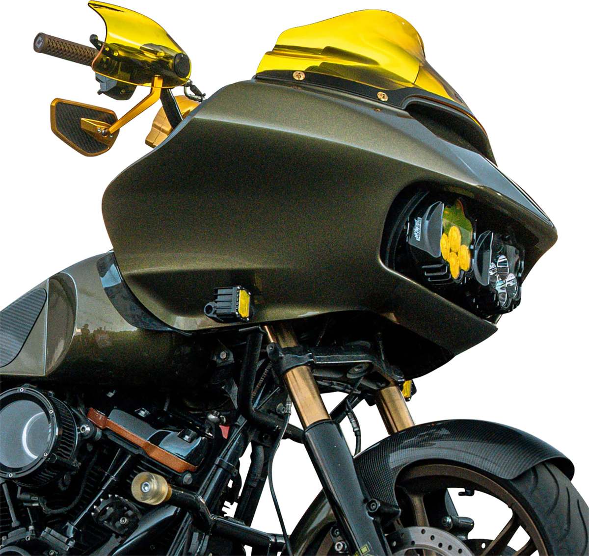 Klock Werks Flare® Handguards - Harley-Davidson Cable Clutch - Yellow