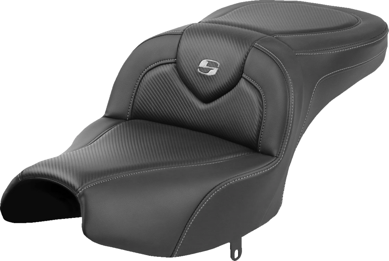 Saddlemen Roadsofa™ Seat - Without Backrest - Black - Carbon Fiber - Indian Pursuit '22-'24
