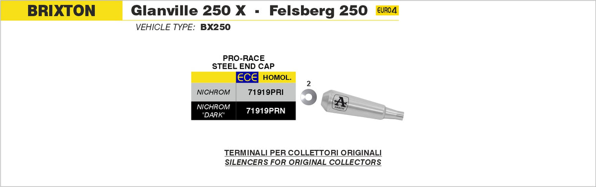 Arrow 71919PRI Nichrom Pro-Race Slip On