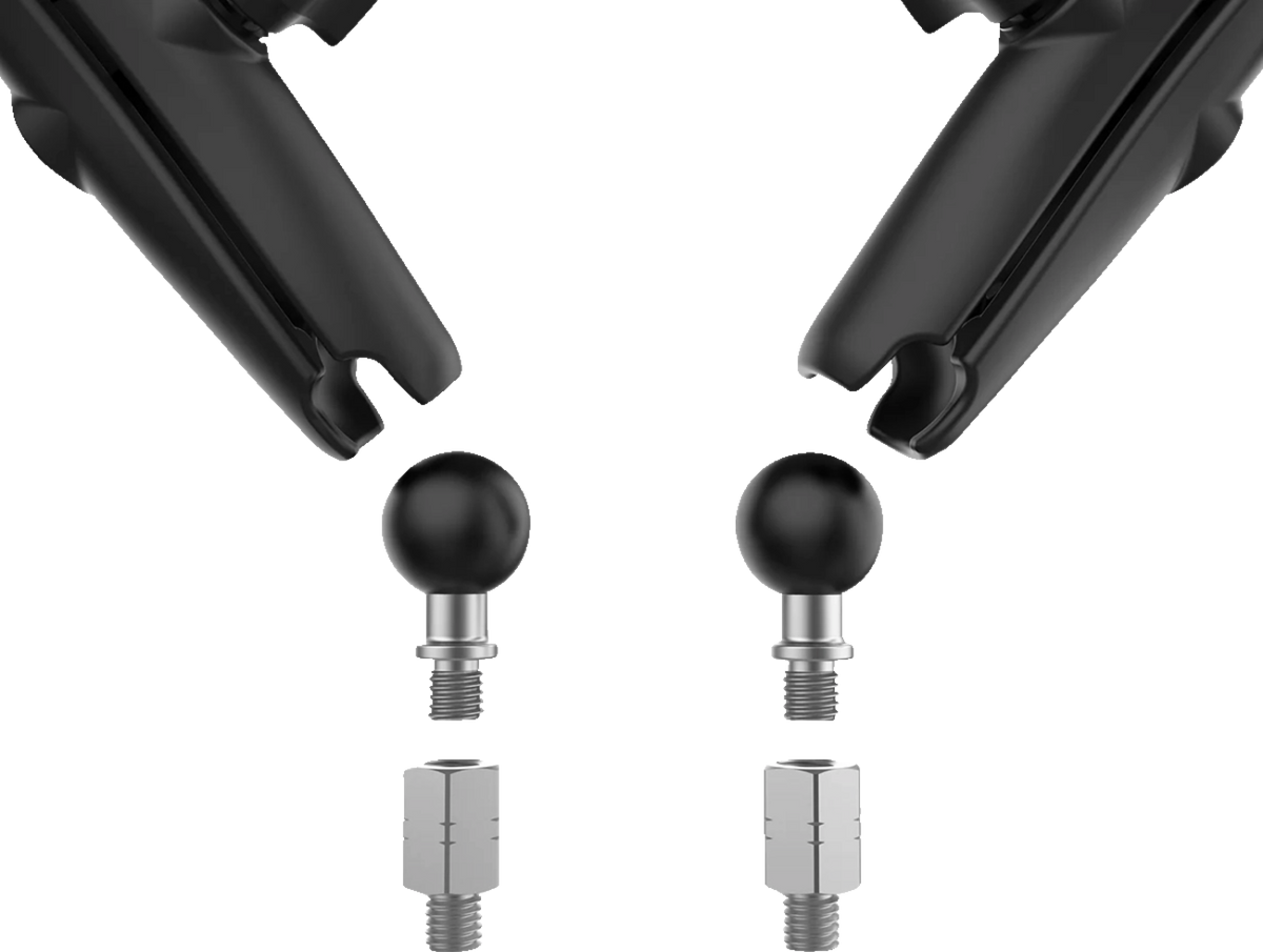 RAM Mounts Tough-Mirror™ - Side View - Oval - Black - Left/Right - Long Arm