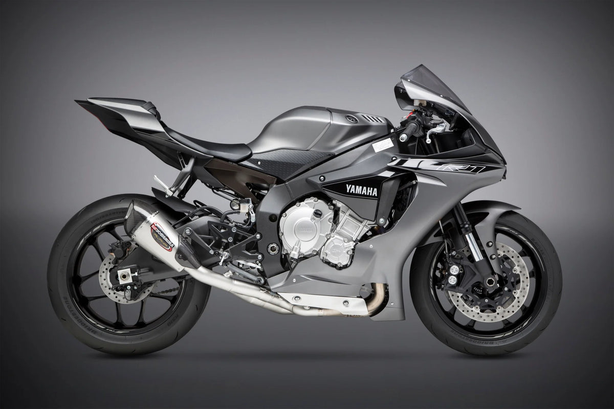 Yoshimura YZF-R1/M/S 15-25 Race ALPHA T Stainless 3/4 Exhaust, W/ Stainless Muffler