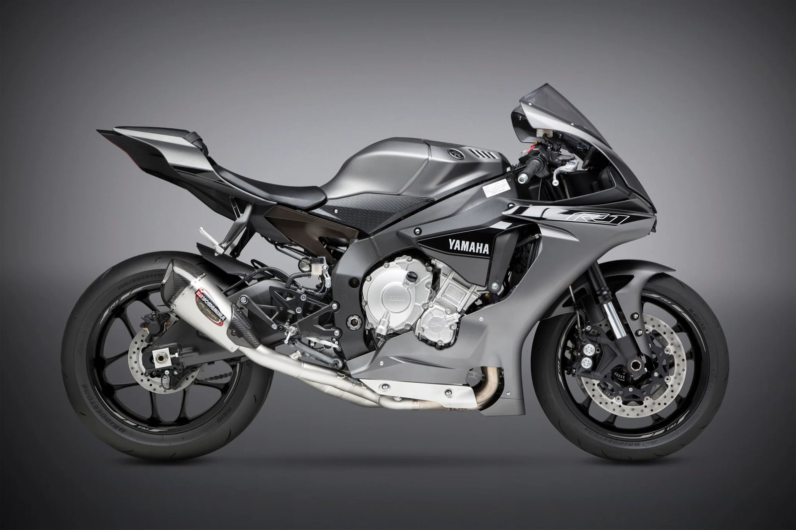 Yoshimura YZF-R1/M/S 15-25 Race ALPHA T Stainless 3/4 Exhaust, W/ Stainless Muffler