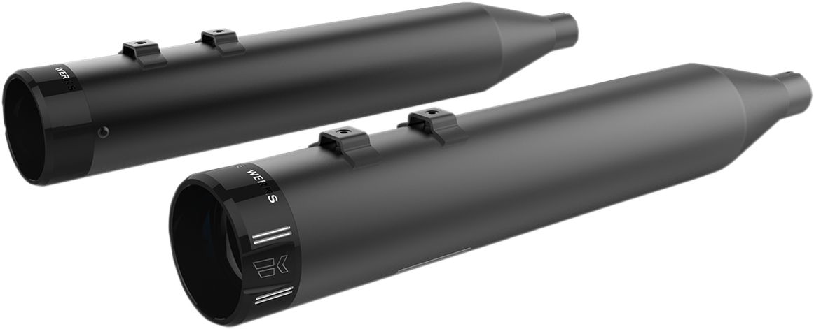 Khrome Werks 4-1/2" HP-Plus® Slip-On Mufflers - Black With Klassic Tip