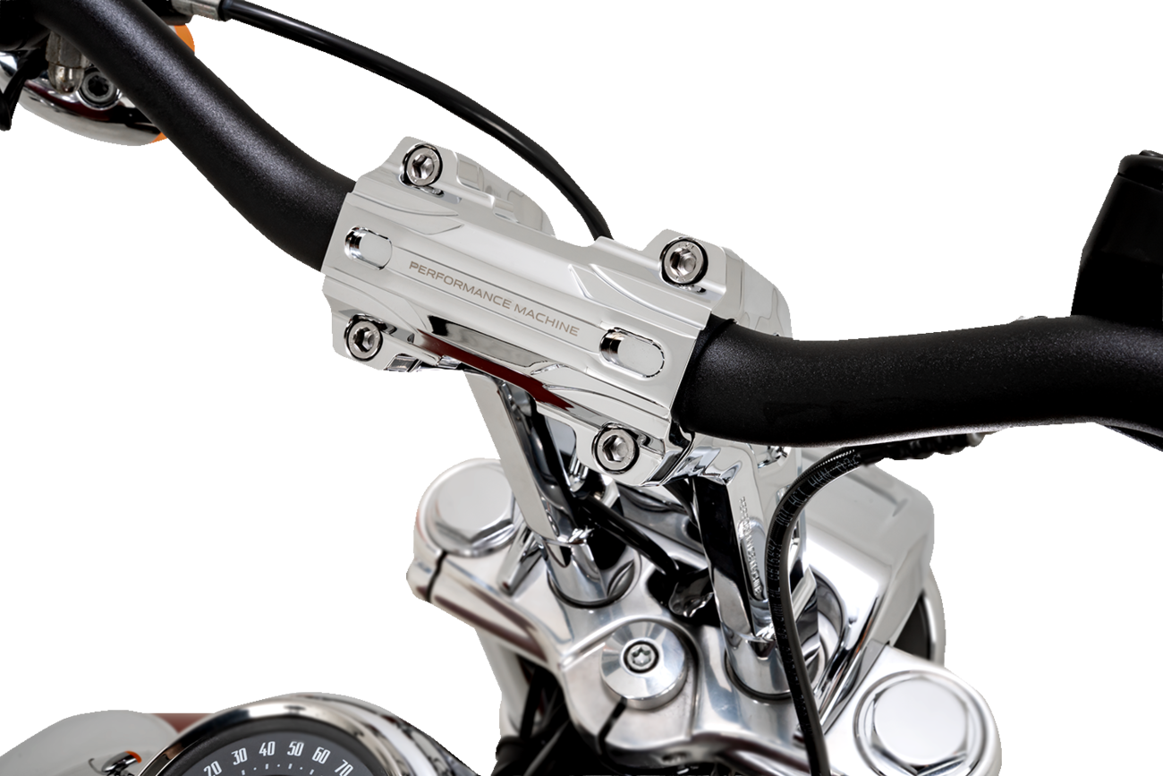 Performance Machine (PM) Phatbar & Riser Kit - Internal Wiring - 9" - Chrome