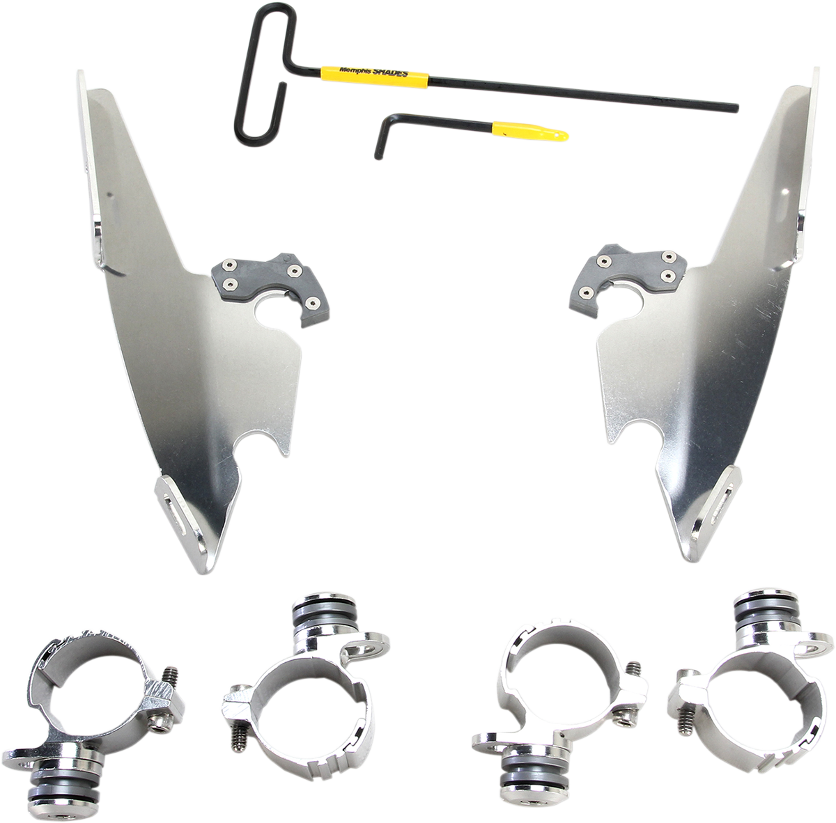 Memphis Shades Fats/Slim Mounting Kit - Polished - XL883