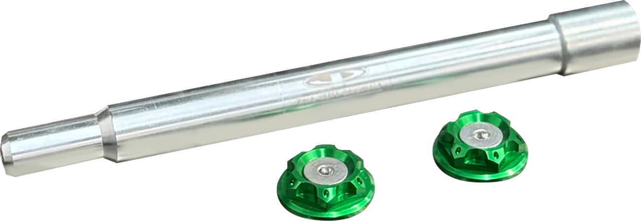 Paul Yaffe Bagger Nation Y-Axle With Turret Style Axle Cover Kit - Custom - Front - Green - 25 MM