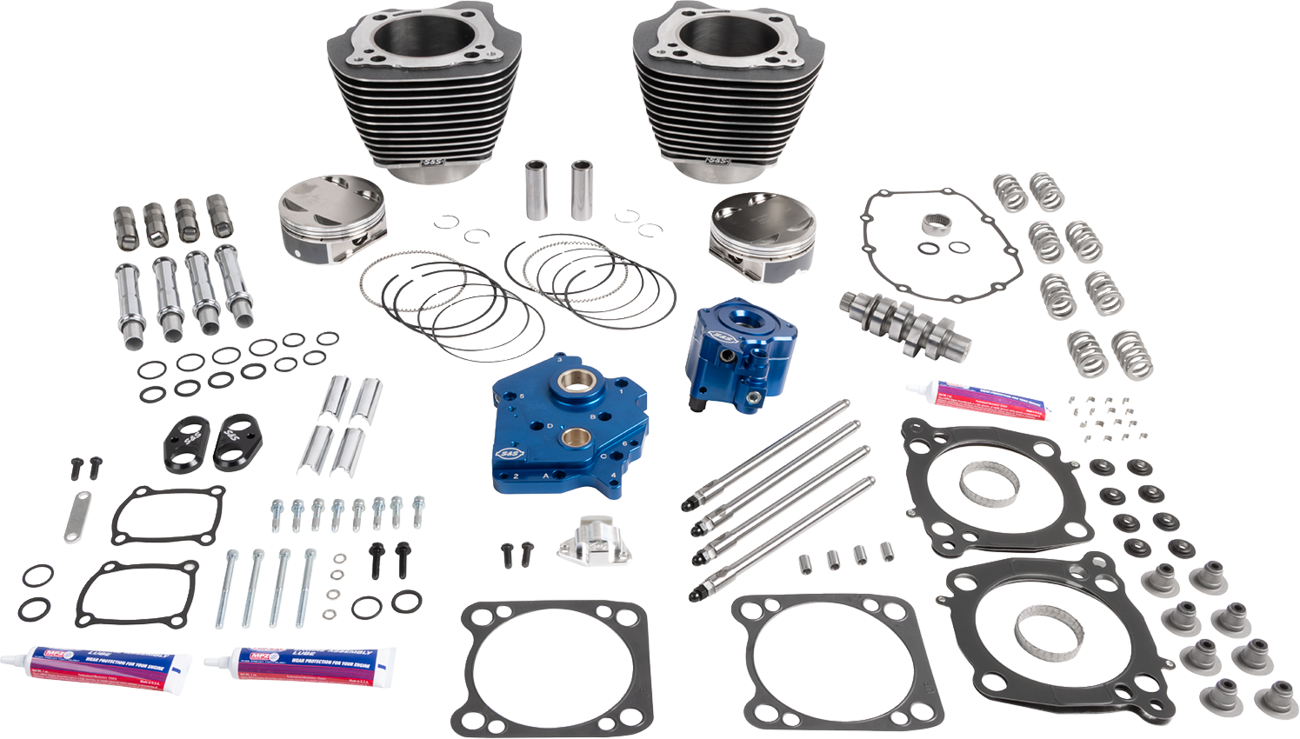 S&S Cycle 132" Power Package - Oil Cooled - 496 Chain Drive -