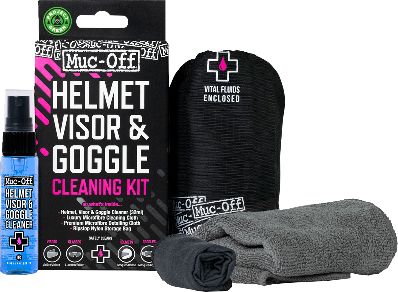 Muc-Off USA Visor, Lens & Goggle Cleaning Kit