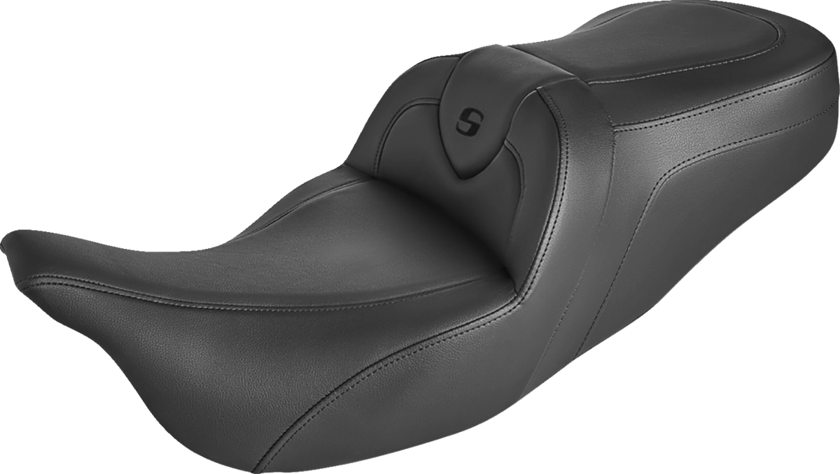 Saddlemen Roadsofa™ Seat - Without Backrest - Black/Black Stitch - FLH/FLT '08-'24