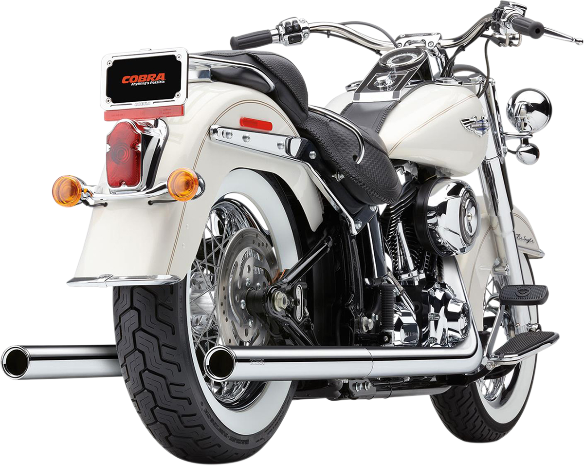 Cobra True Dual Exhaust - Billet Tip - '07-'11 Softail