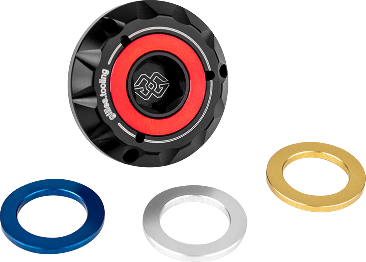 Gilles Tooling Oil Filler Plug - Black - M20 X 1.5 - Aprilia/Honda/Suzuki