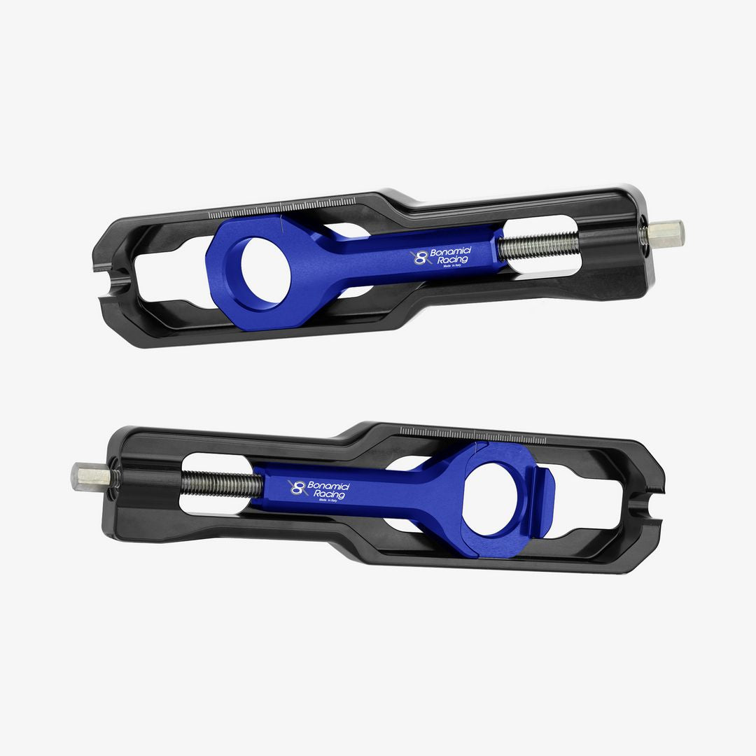 Bonamici Racing Chain Adjuster - Aprilia RSV4 - BLUE