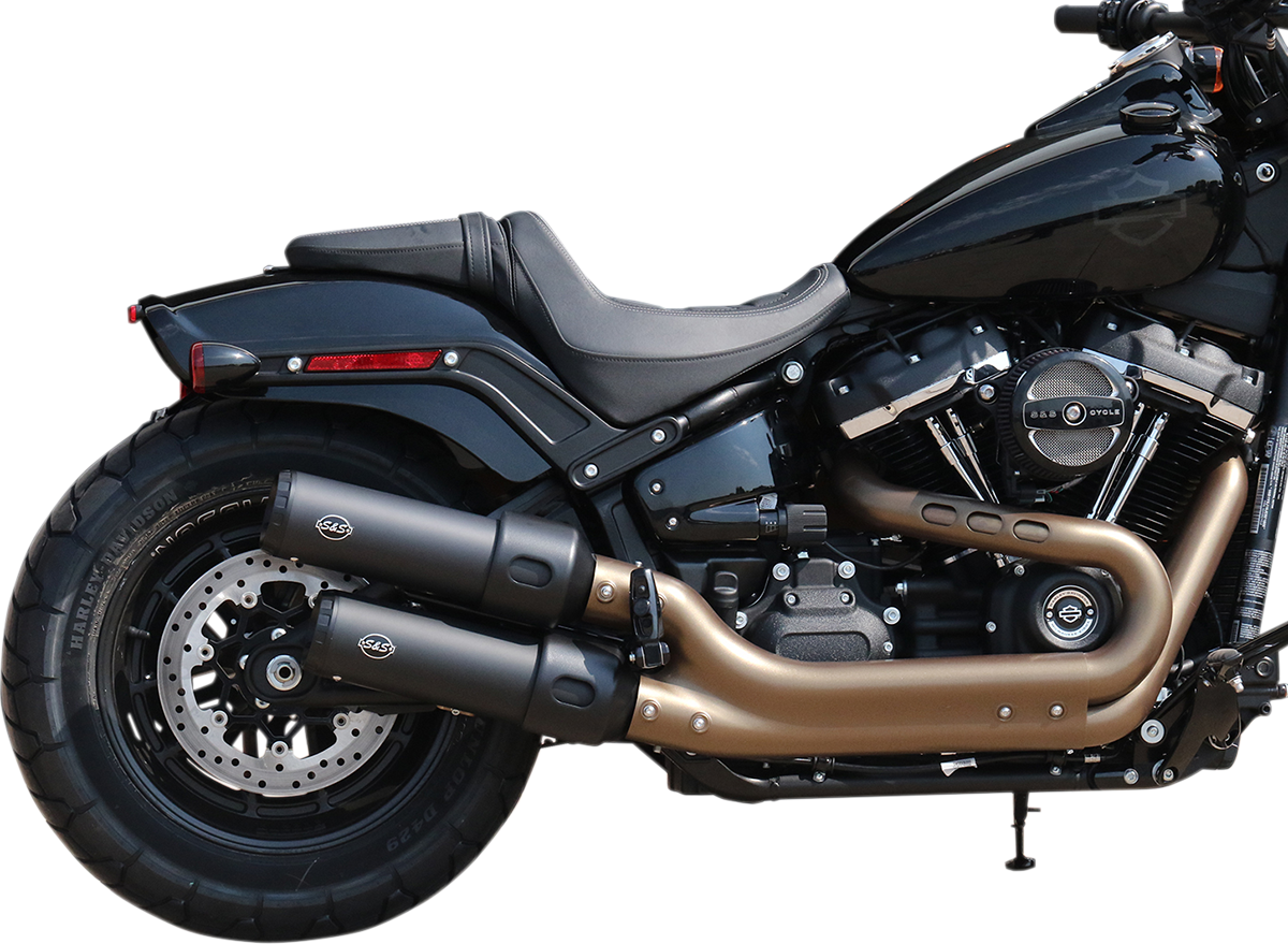 S&S Cycle Grand National Slip-On Mufflers - Guardian Black - FXFB
