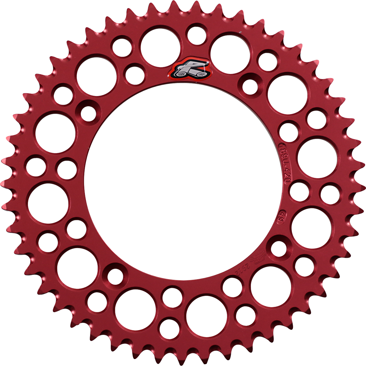 Renthal Rear Sprocket - Aluminum - 49 Tooth - Red - Honda