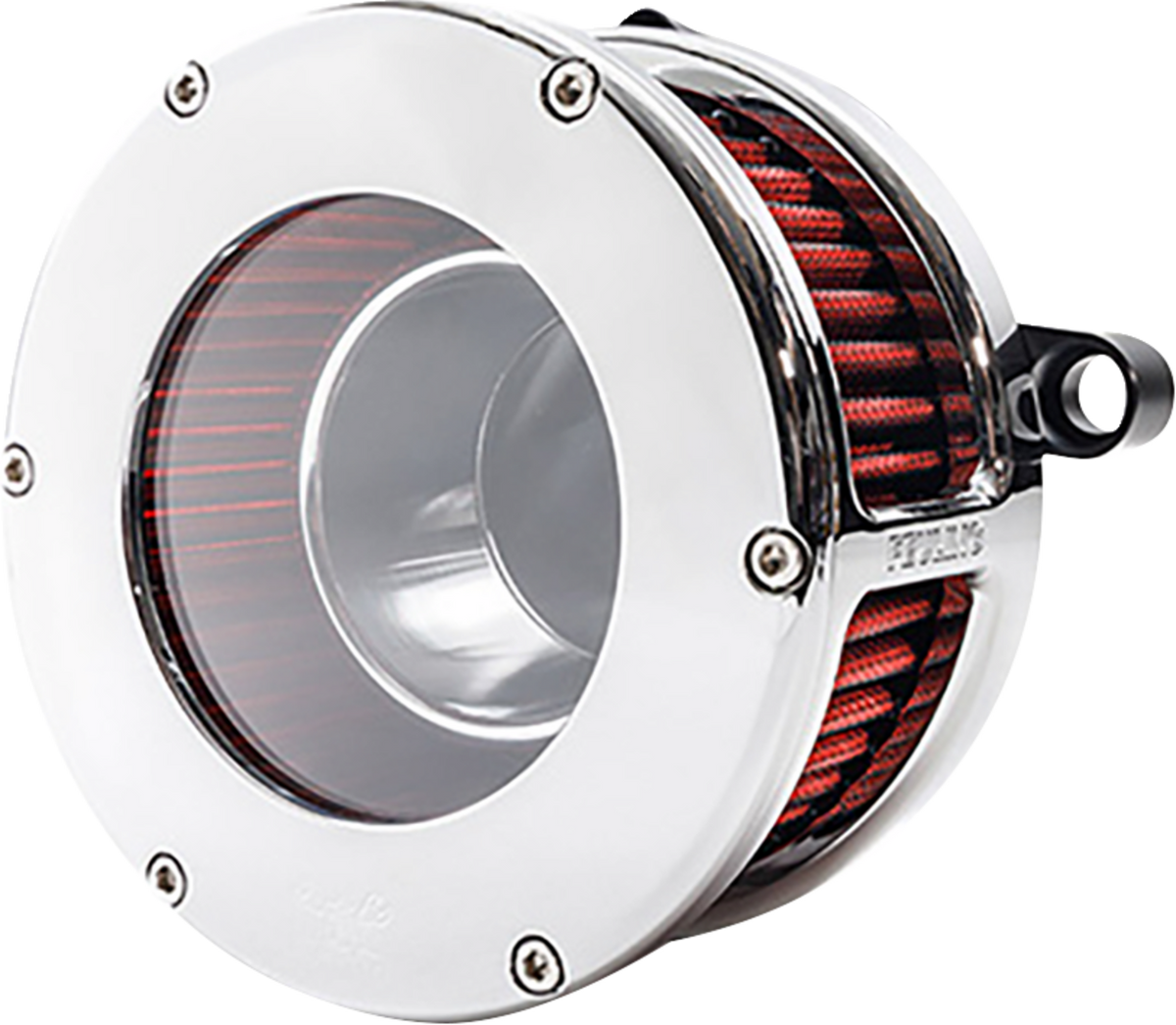 Feuling Parts BA Air Cleaner Kit - Chrome/Clear With Red Filter - M8