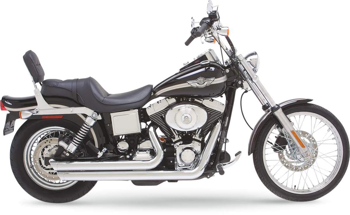 Vance &amp; Hines Big Shots Staggered Exhaust System - Chrome - Dyna