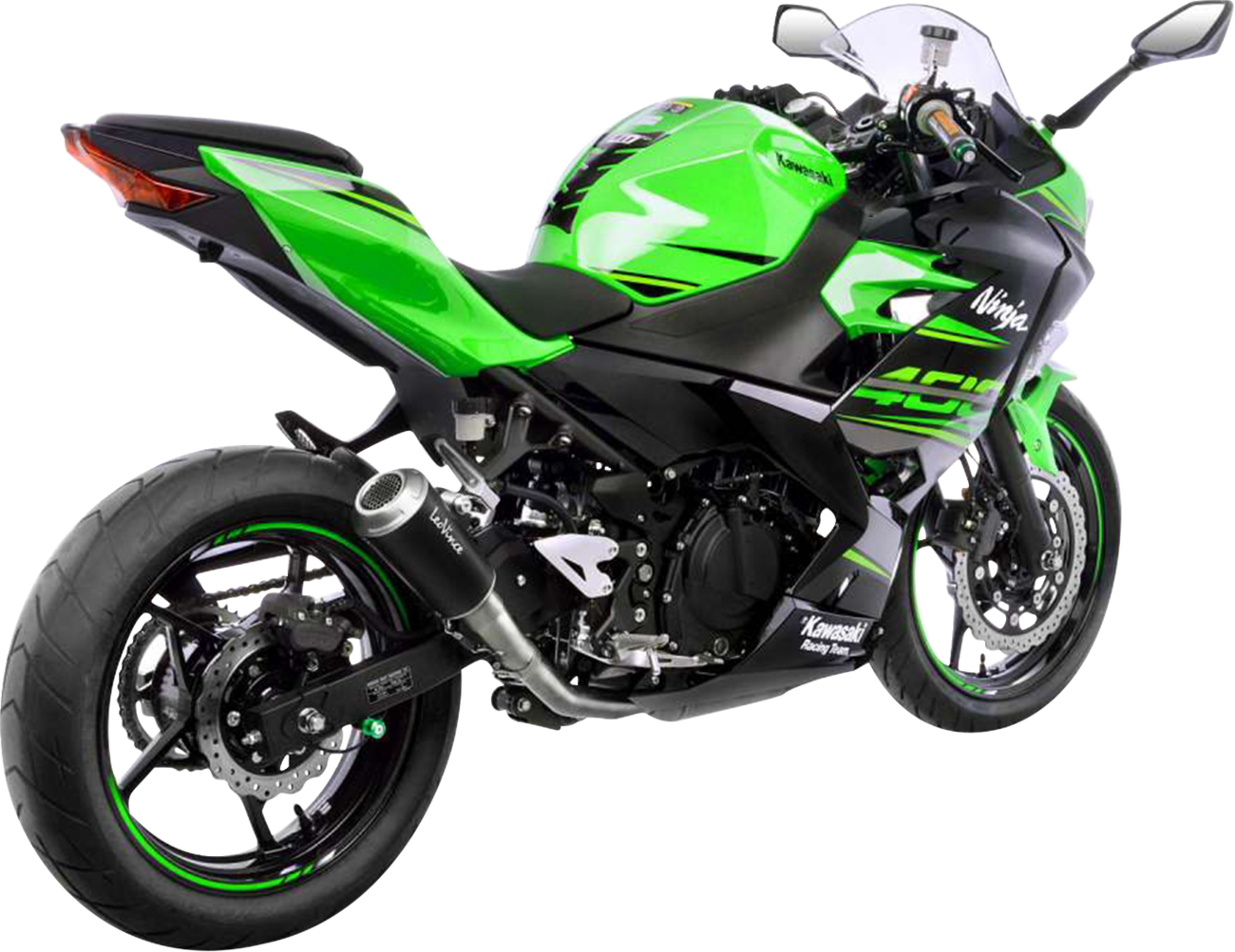 LeoVince LV-10 Slip-On Muffler - Black Stainless Steel - Ninja 400