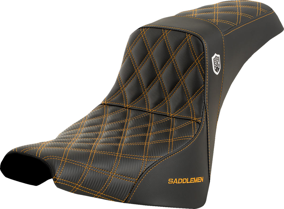Saddlemen Pro Series SDC Performance Seat - W/O Backrest - Gold Stitch - FXBB/FXST '18-'23