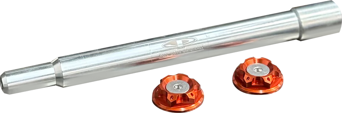Paul Yaffe Bagger Nation Y-Axle With Turret Style Axle Cover Kit - Custom - Front - Orange - 25 MM