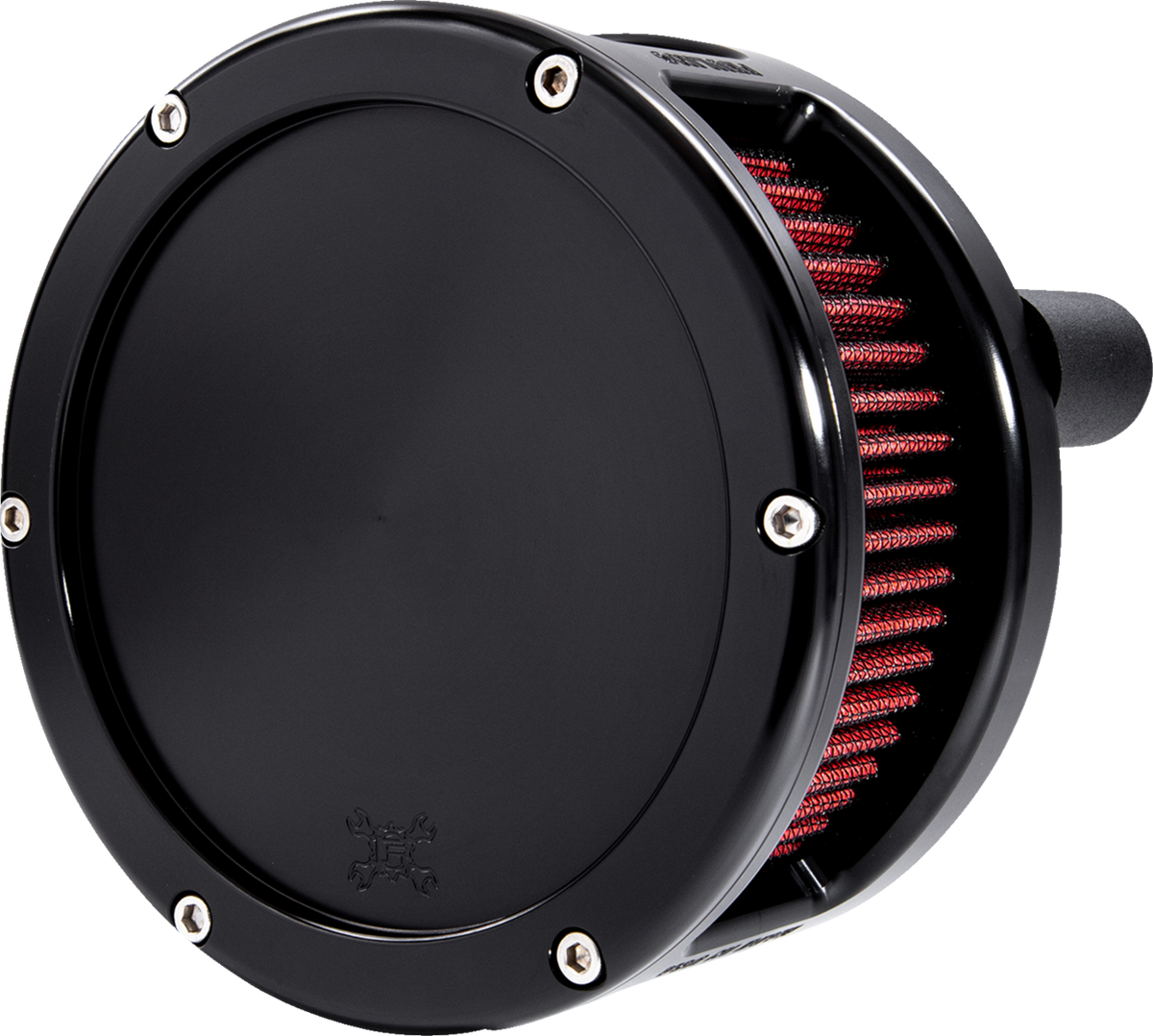 Feuling Parts BA Series Air Cleaner Kit - Black Anodized - Red Filter