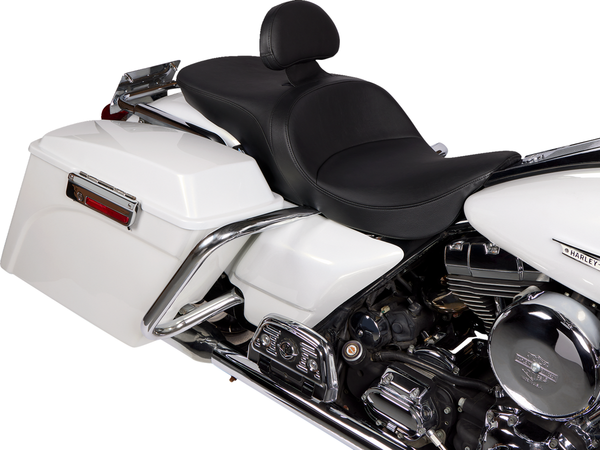 Drag Specialties Seats Freedom Seat - Solar Leather - Black - FLH '97-'07