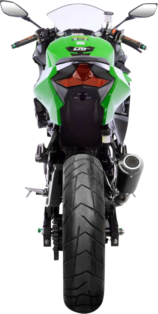 LeoVince LV-10 Slip-On Muffler - Black Stainless Steel - Ninja 400