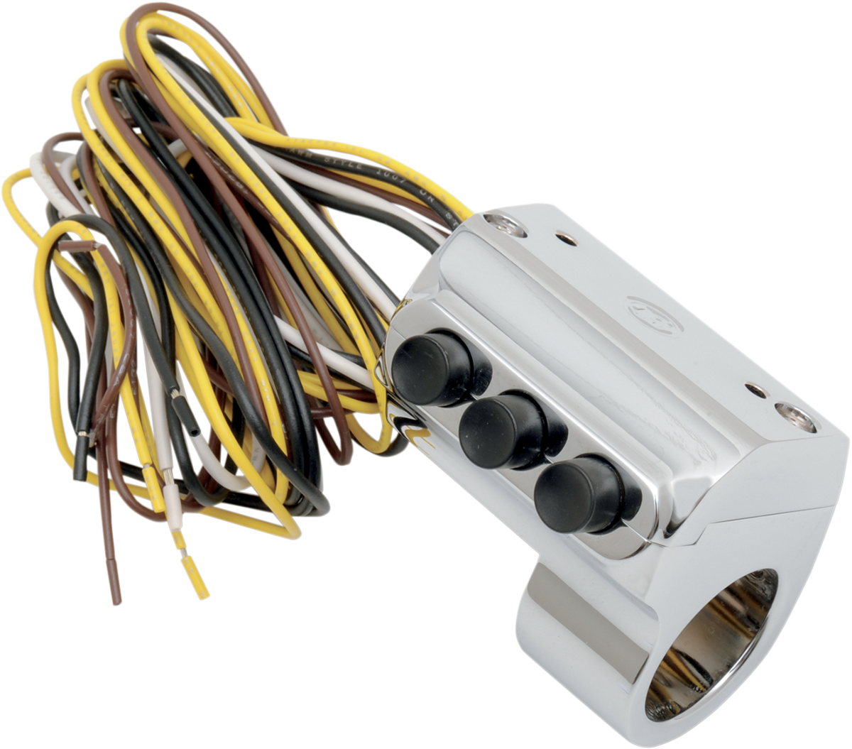 Performance Machine (PM) Contour Billet Handlebar Switch - Left Side - Three Button - Cable Clutch - Chrome