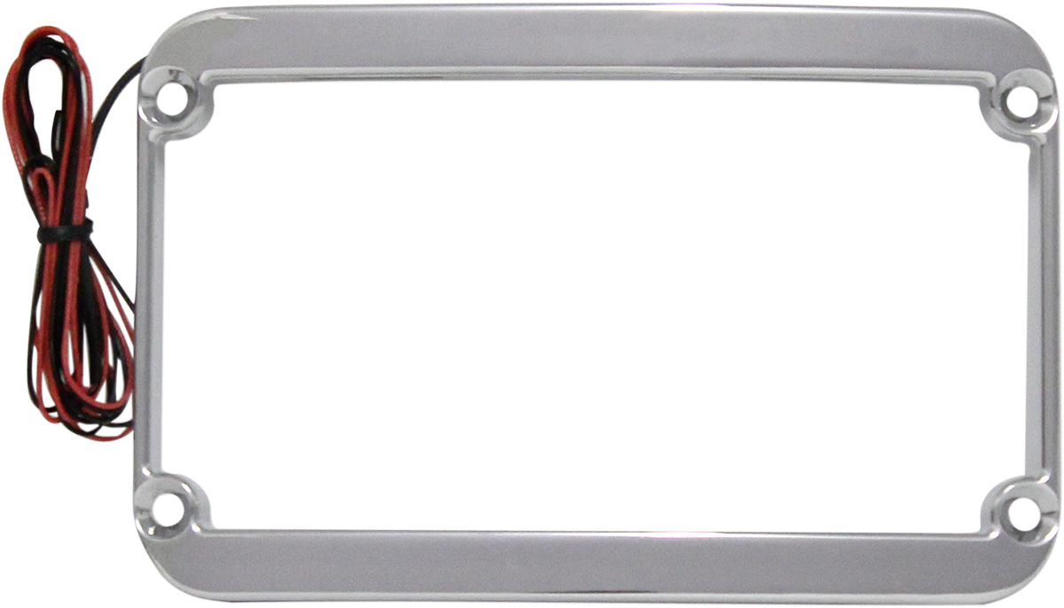 Klock Werks License Plate Frame - Lighted - Chrome